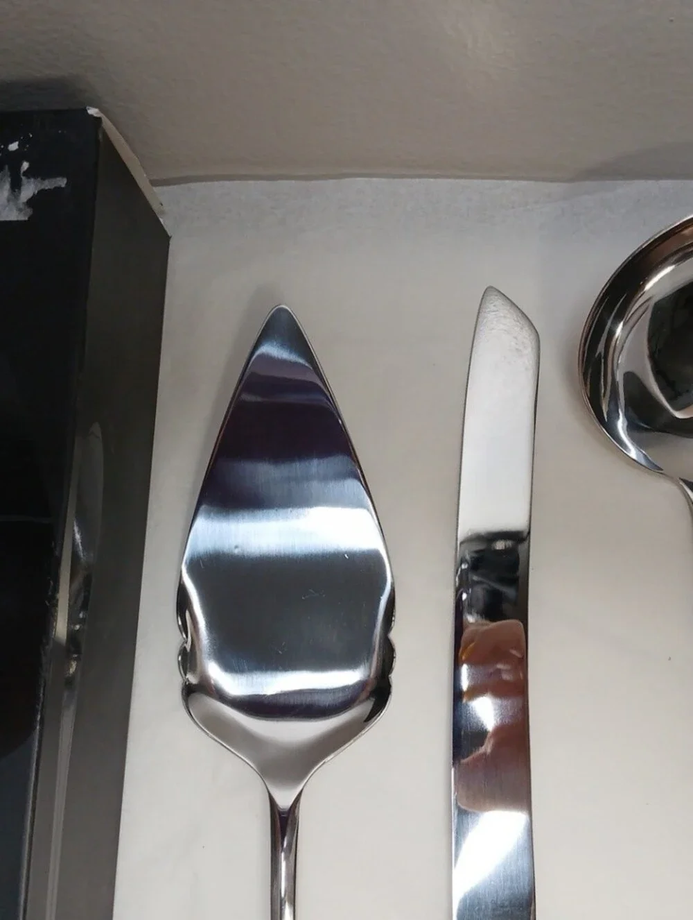 Gorham Silver-Tone Cake Server, Knife & Ladle Set